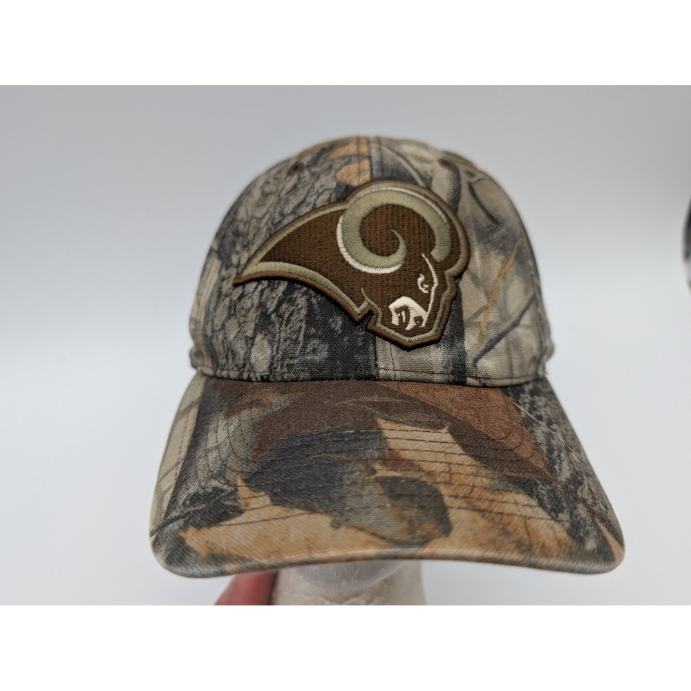 Reebok St. Louis Rams NFL Camo Hat RealTree Hardwoods Adjustable Cap Mens OSFA